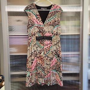 Donna Ricco New York Print Knee Length Dress - multi colored